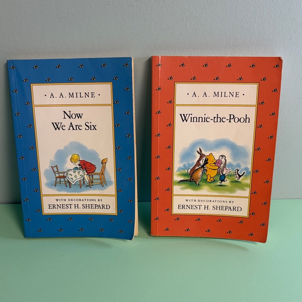 Winnie The Pooh Kid Books, Now We Are Six & Winnie The Pooh,  Author A A Milne